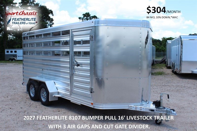 2027 Featherlite 8107 - Bumper Pull Livestock