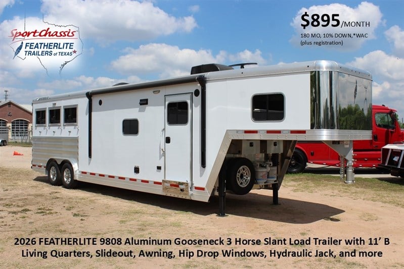 2026 Featherlite 9808 - 3 Horse 11' LQ