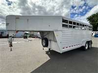 2004 Trails West 16' hotshot stock gooseneck trailer