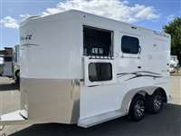 2024 2 horse Trails West Classic II 2H BP - Broom Closet - Saddle Rack  