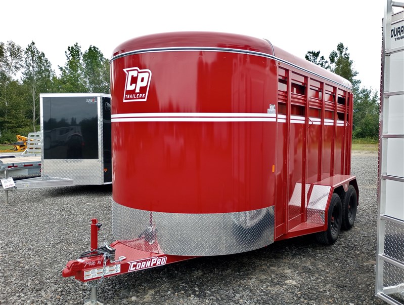 2025 CornPro 7x14 7k 2-horse slant/livestock trailer