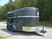 2025 2 horse Corn Pro 7x14 7K 2-Horse Slant/Livestock Trailer