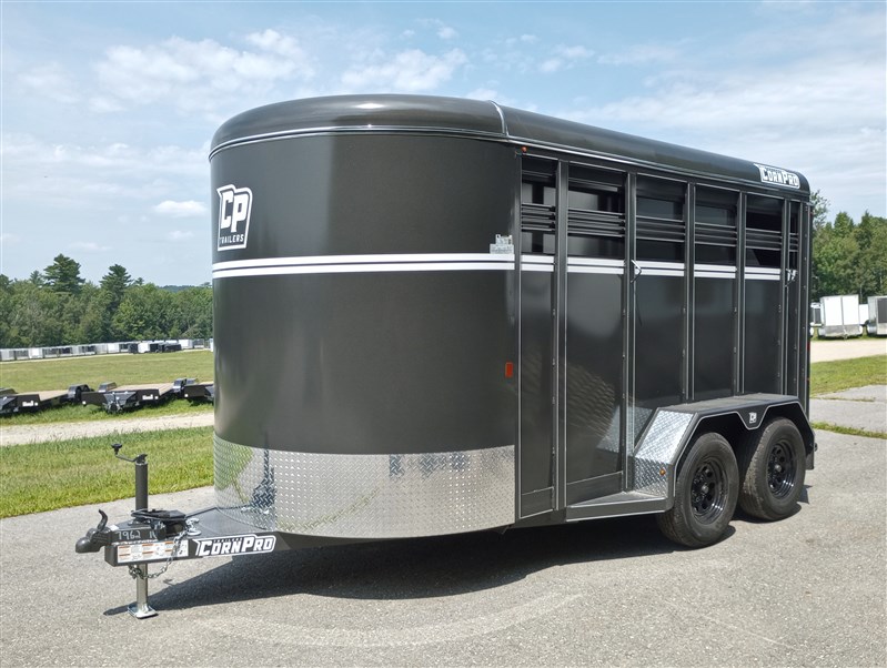 2025 CornPro 7x14 7k 2-horse slant/livestock trailer