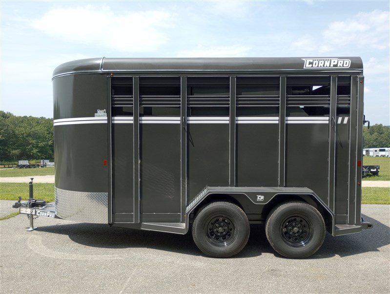 2025 CornPro 7x14 7k 2-horse slant/livestock trailer