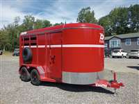 2025 2 horse Corn Pro 7x14 7K 2-Horse Slant/Livestock Trailer