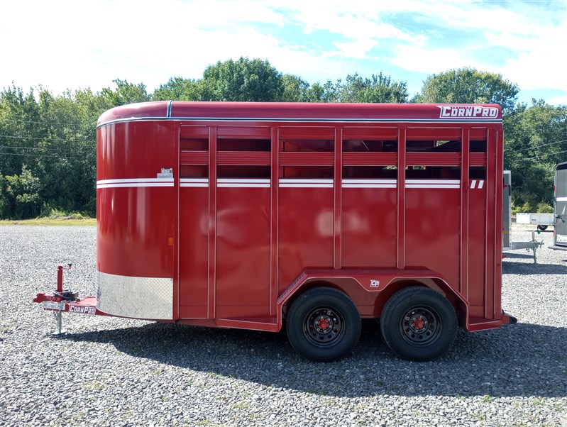 2025 CornPro 7x14 7k 2-horse slant/livestock trailer
