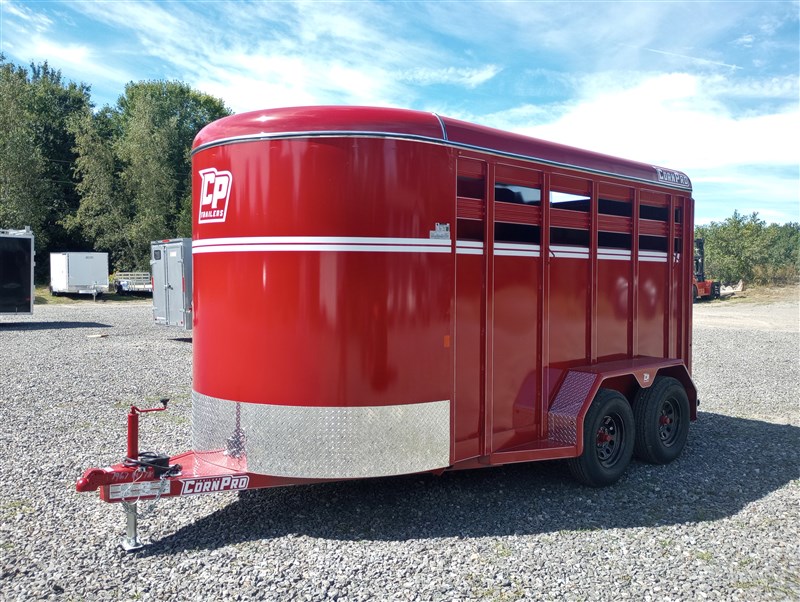 2025 CornPro 7x14 7k 2-horse slant/livestock trailer