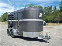 2025 2 horse Corn Pro 7x14 7K 2-Horse Slant/Livestock Trailer