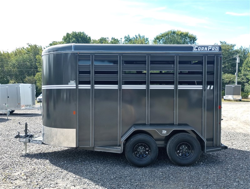 2025 CornPro 7x14 7k 2-horse slant/livestock trailer