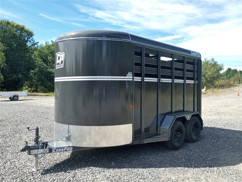 2025 CornPro 7x14 7k 2-horse slant/livestock trailer