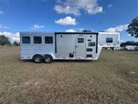 2026 3 horse Exiss  Exiss Trailers Escape 7308 LQ Horse Trailer