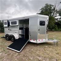 2026 2 horse Cimarron 2H BP Straightload - Side Ramp & Sliding Divider