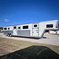 2026 6 horse Cimarron 9H (6H +3) Head to Head Gooseneck Trailer