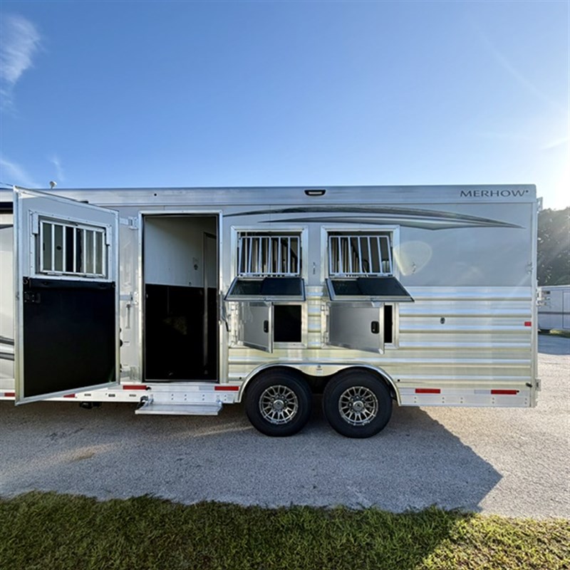 2026 Merhow 3 horse 12'8 living quarters - 8' wide