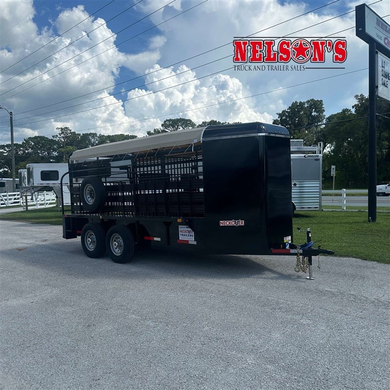 2026 Neckover 16' Livestock Bumper Pull - Bull Tuff Tarp