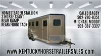 2026 3 horse Homesteader STALLION 3 HORSE SLANT LOAD HD w/ RAMP