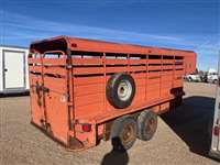 1980 S & H s&h 16' gn stock trailer