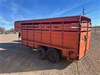 1980 S & H s&h 16' gn stock trailer