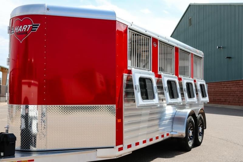 2024 Hart x8pb convertible 50/50 to 60/40 pen trailer - demo