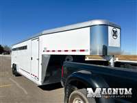 2024 Mustang 7'6x25'x7' 7 horse stock combo gooseneck trailer