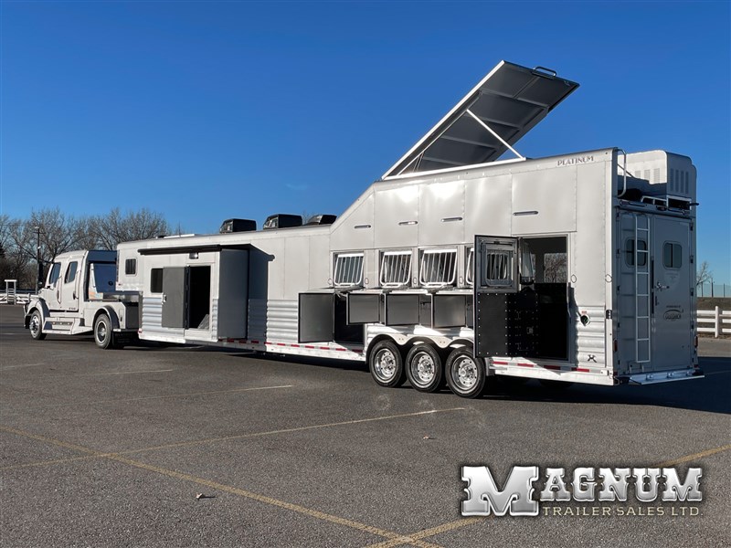 2025 Platinum Coach 6 horse reverse haul gooseneck trailer w/ 19' lq