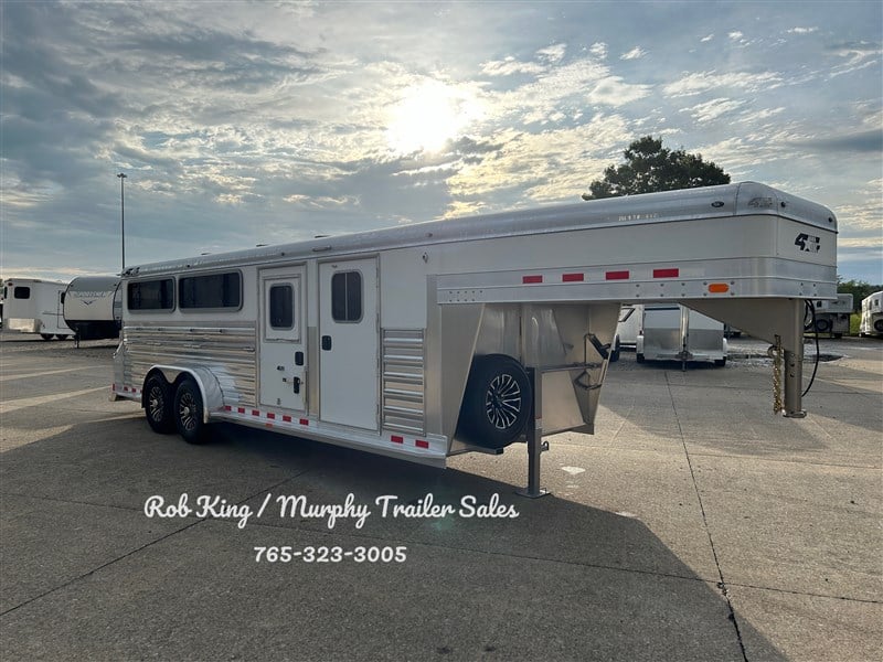 2025 4-star 7'x22'x6' tall 8-pen show pig trailer