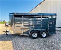 2025 3 horse Calico Calico 6' x 16' 3 Horse Slant Bumper Pull 