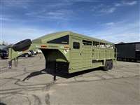 2026 Stock horse Swift Built Stock Combo 24' ARMY GREEN WITH EXTRAS 8K Axles