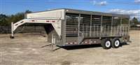 2025 Stock horse GR GR 6'8" x 20' Gooseneck Stock Butterfly Rear Gate