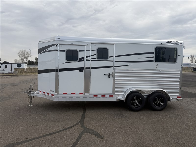 2027 4-star 2 horse straight load 7'6'' tall side/back ramp
