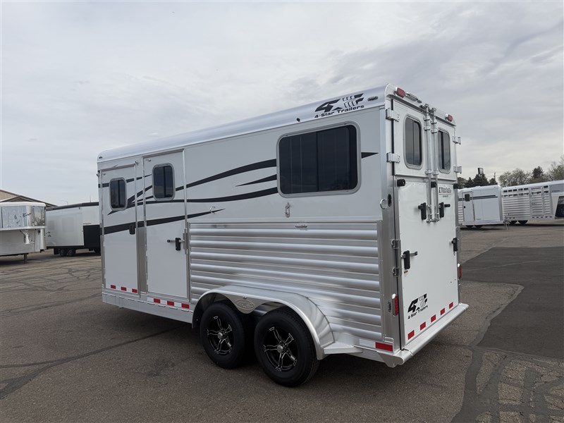 2027 4-star 2 horse straight load 7'6'' tall side/back ramp