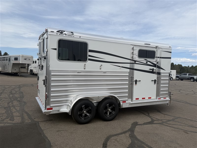 2027 4-star 2 horse straight load 7'6'' tall side/back ramp