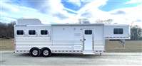2025 3 horse Elite 8310 10'8 SW Living Quarter 3H Slant Sofa Sleeper