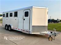 2024 4 horse Adam Trailers 21' 4H Slant BP