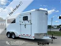 2026 2 horse Shadow Trailers 17' 2H Straight Load BP w/ Side Ramp - On Order