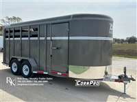 2025 3 horse Corn Pro Trailers 18'  3H Slant BP