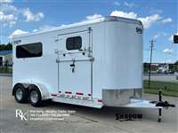 2026 2 horse Shadow Trailers 17' 2H Straight Load BP w/ Side Ramp 